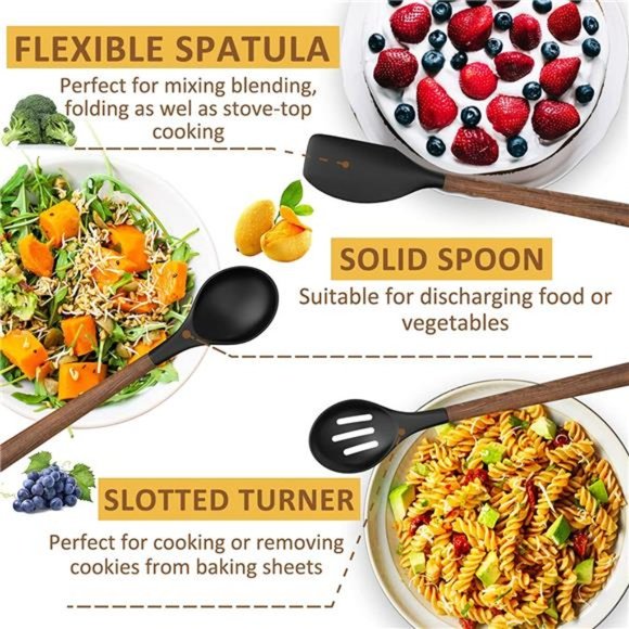 Silicone Cooking Utensil Set, Umite Chef 8-Piece Kitchen Utensils Set - Picture 5 of 6